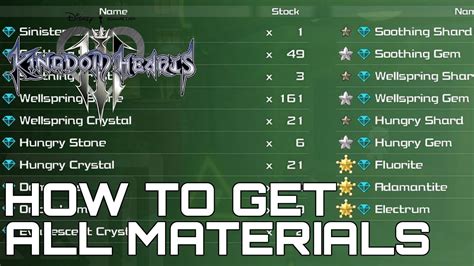kh3 material list